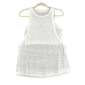Lululemon White Clear and Present Muscle Tank Athletic Lightweight Womens Size 6